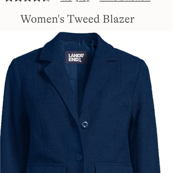 Lands’ End Tweed Blazer - Picture 2 of 8
